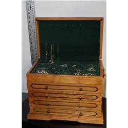 LARGE JEWELLERY BOX WITH CONTENTS