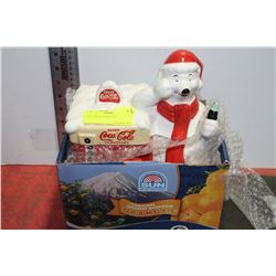COCA COLA  BEAR COOKIE JAR
