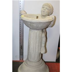 BOY CONCRETE BIRD BATH