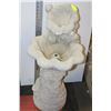 Image 1 : CONCRETE FLORAL FOUNTAIN BIRD BATH