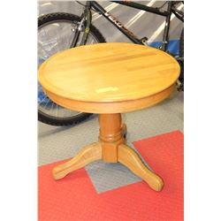 WOODEN ROUND SIDE TABLE