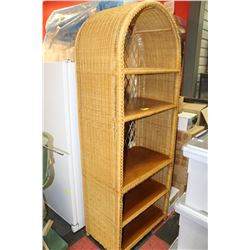LARGE WICKER SHELF UNIT