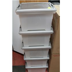 5 NEW STORAGE TOTES