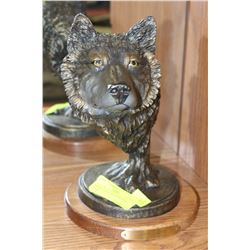 SIGNED DUCK UNLIMITED WOLF HEAD