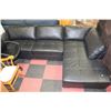 Image 1 : NEW BLACK LEATHERETTE 'L' SHAPED SECTIONAL