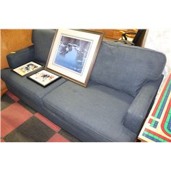 BLUE FABRIC 82" SOFA