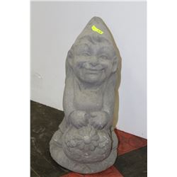 LOT OF 5 CONCRETE GNOME STATUES