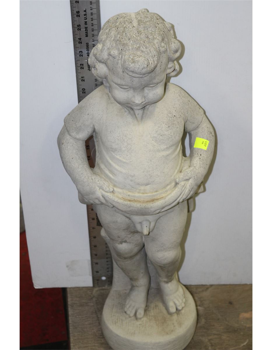 CONCRETE LITTLE PEEING BOY STATUE