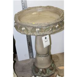 PAINTED CONCRETE BIRD BATH