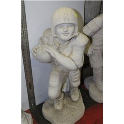 CONCRETE BOY FOOTBALL  PLAYER STATUE