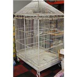 LARGE WROUGHT IRON BIRD CAGE