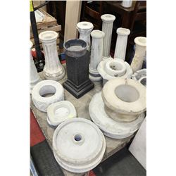 PALLET OF ASST. FOUNTAINS/ PLANT STANDS ETC