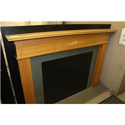 CHERRY WOOD NATURAL FINISH FIREPLACE MANTLE