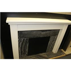 CONTEMPORARY STYLE WHITE LAQUER FIREPLACE MANTLE
