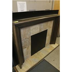 MAPLE WOOD CHARCOAL FINISH W/ GLAZE AND SLATE