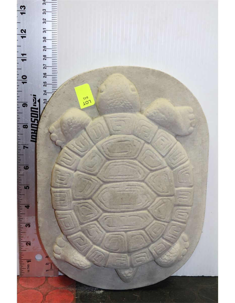 OVAL CONCRETE TURTLE STEPPING STONE