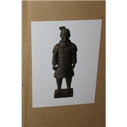 TERRA COTTA STANDING WARRIOR GARDEN STATUE