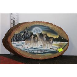 HOWLING WOLF WALL PLAQUE