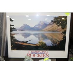 "CELEBRATING THE CANADIAN ROCKIES" FRAMED POSTER