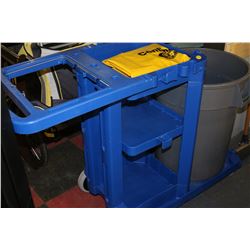 CONTINENTAL COMMERCIAL CLEANING CART WITH BAG &