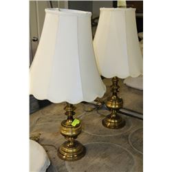2 BRASS TABLE LAMPS