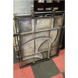 UNIQUE METAL FRAMED ABSTRACT WALL ART