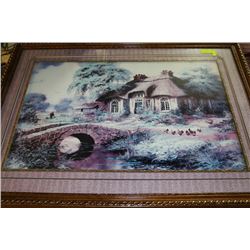 FRAMED & MATTED ENGLISH COTTAGE PRINT