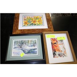 LOT OF 3 SIGNED ART