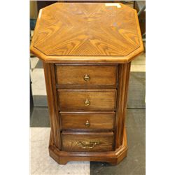 WOODEN 4-DRAWER NIGHT STAND