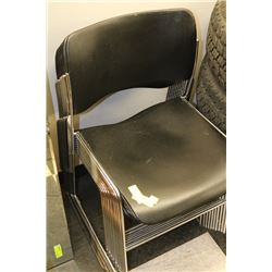 10 BLACK & CHROME CHAIRS
