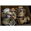 Image 1 : BOX WITH ESTATE BEER STEINS