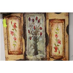 SET OF 3 FIRENZE ROSA WALL HANGINGS