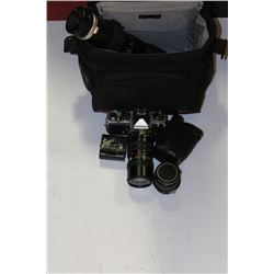 35MM NIKON CAMERA WITH 52MM LENS, 3.52MM LENS,