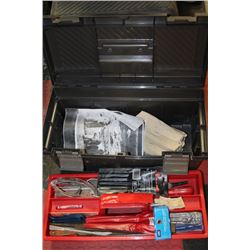 RUBBERMAID TOOL BOX W/ CONTENTS