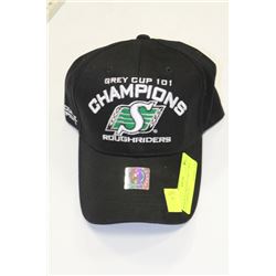 SASK ROUGHRIDERS LOGO - GREY CUP CHAMPS HAT