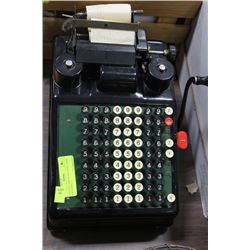 VINTAGE ADDING MACHINE ( WITH PAPER ROLL )