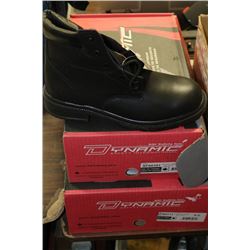 2 PAIRS OF DYNAMIC STEEL TOE SAFETY BOOTS SIZE 8