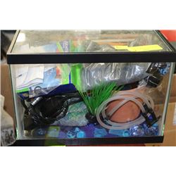 1 GALLON FISH TANK WITH CONTENTS