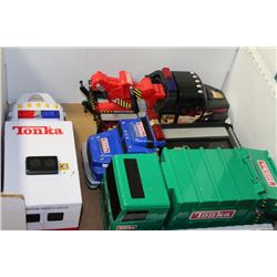LOT OF 4 LARGE TONKA TRUCKS