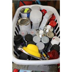 TUB WITH SPRAY PAINT, RESINS DENT PULLER, MAG