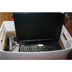 BOX W/ I-INC 19" MONITOR W/ CORDS,