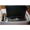 Image 1 : BOX W/ I-INC 19" MONITOR W/ CORDS,