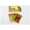 Image 1 : 99.9% PURE 24k GOLD FOIL PLAYING CARDS WITH C.O.A