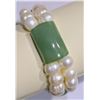 Image 1 : FRESHWATER PEARL & JADEITE BRACELET