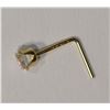 Image 2 : 14K GOLD CUBIC ZIRCONIA NOSE RING