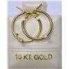 Image 1 : 14K GOLD DIAMOND HOOP EARRINGS