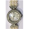 Image 1 : STAINLESS STEEL FRESHWATER PEARL LADIES WATCH
