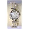 Image 2 : STAINLESS STEEL FRESHWATER PEARL LADIES WATCH