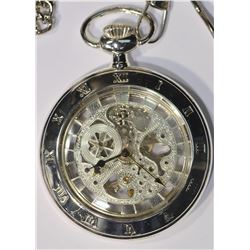 MECHANICAL SEE THROUGH POCKET WATCH