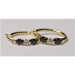 9K GOLD SAPPHIRE EARRINGS